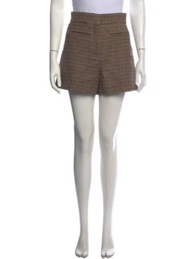 Pre-owned Sandro Virgin Wool Mini Shorts In Brown