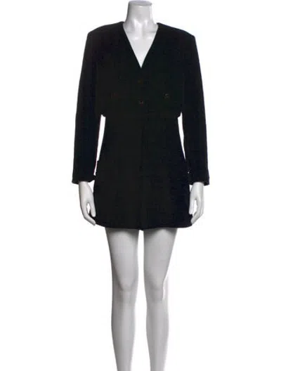 Pre-owned Sandro V-neck Jumpsuit In Black