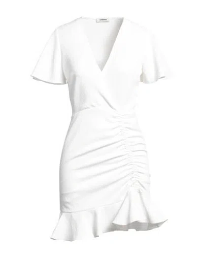 Sandro Woman Mini Dress White Size 8 Polyester
