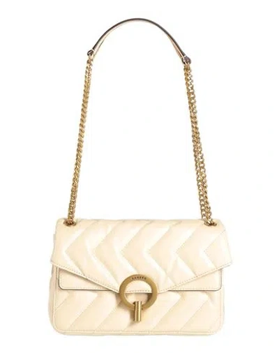 Sandro Woman Shoulder Bag Beige Size - Cowhide