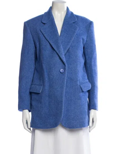 Pre-owned Sandro Wool Blazer In Blue