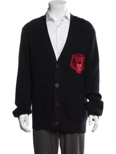 Pre-owned Sandro Wool Jacket In Blue