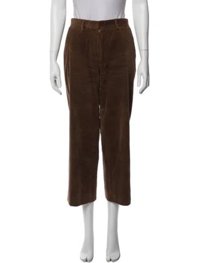 Pre-owned Sandy Liang Straight Leg Pants In Brown