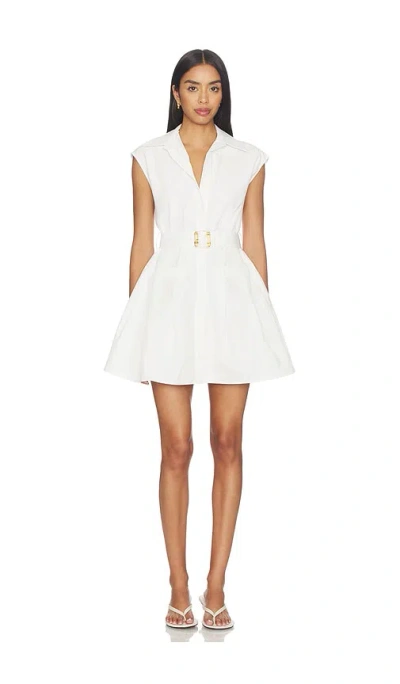 Sans Faff Audley Trench Mini Dress In White