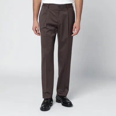 Santaniello Brown Wool-blend Trousers