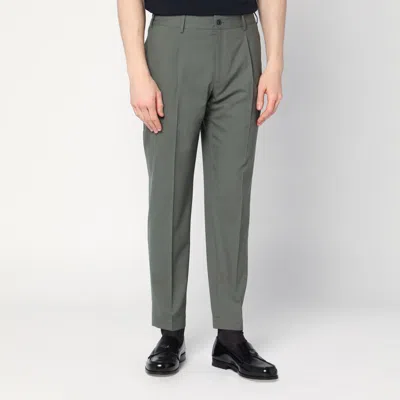 Santaniello Green Wool Blend Trousers