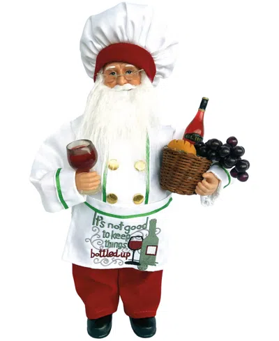 Santa's Workshop 16" It's Not Good To Keep Things Bottled Up Santa Claus In Red