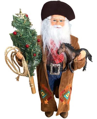 Santa's Workshop 18" Spirit Of The West Santa Claus In Brown