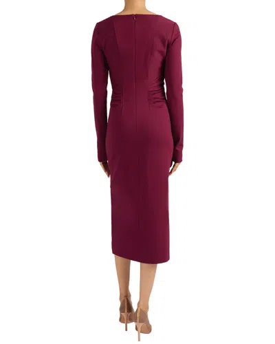 Santorelli Willa Midi Dress In Burgundy
