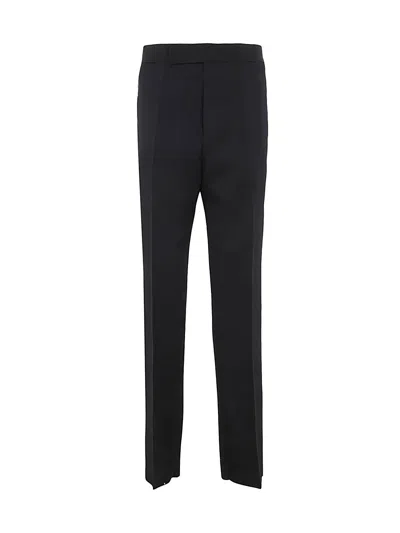 Sapio Wool Trousers Sideband Detail In Black