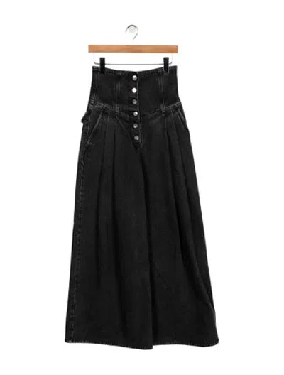 Pre-owned Sara Battaglia High-rise Wide Leg Jeans W/ Tags In Black