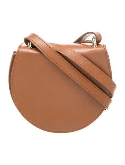 Pre-owned Sara Battaglia Leather Crossbody Bag In Brown