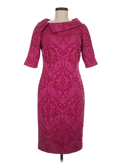 Pre-owned Sara Campbell Cocktail Dress In Burgundy