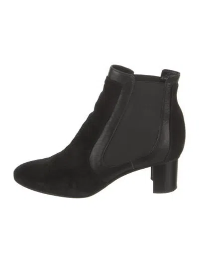 Pre-owned Sarah Flint Suede Chelsea Boots In Black