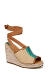 Sarto By Franco Sarto Oak Platform Wedge Espadrille In Natural