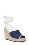 Sarto By Franco Sarto Oak Platform Wedge Espadrille In Navy