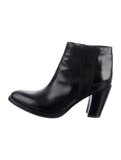 Pre-owned Sartore Leather Boots In Black
