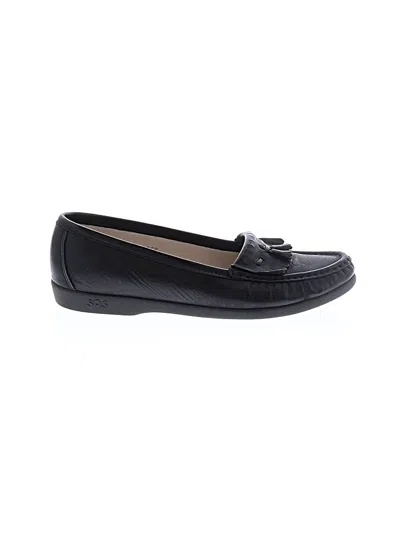 Pre-owned Sas Flats In Black