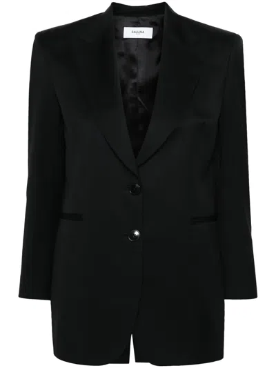 Saulina Agnese Wool Blazer In Black