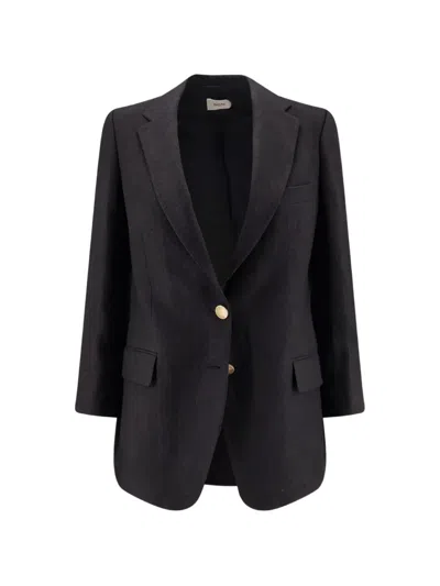 Saulina Antonia Single-breasted Blazer In Brown