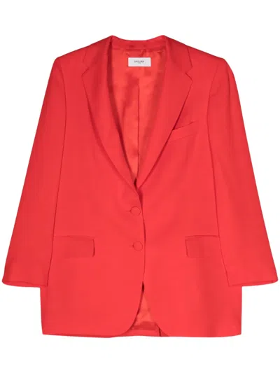 Saulina Antonia Single-breasted Blazer In Red