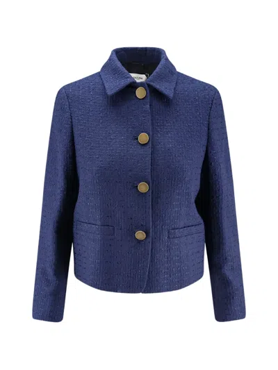 Saulina Aria Embroidered Jacket In Blue