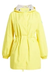 Save The Duck Fleur Water Resistant Hooded Raincoat In Starlight Yellow