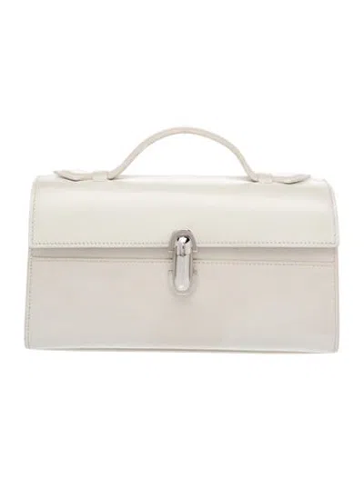 Pre-owned Savette Leather Slim Symmetry Small In Neutrals