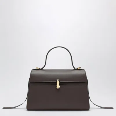 Savette Soft Symmetry Mini Leather Top-handle Handbag In Brown