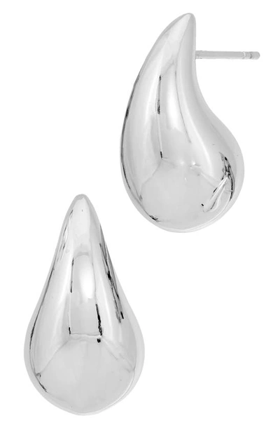 Savvy Cie Jewels 18k Gold Plate Teardrop Earrings In White