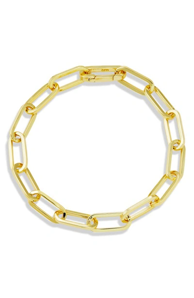 Savvy Cie Jewels Paperclip Link Bracelet In Gold