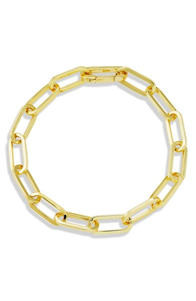 Savvy Cie Jewels Paperclip Link Bracelet In Yellow