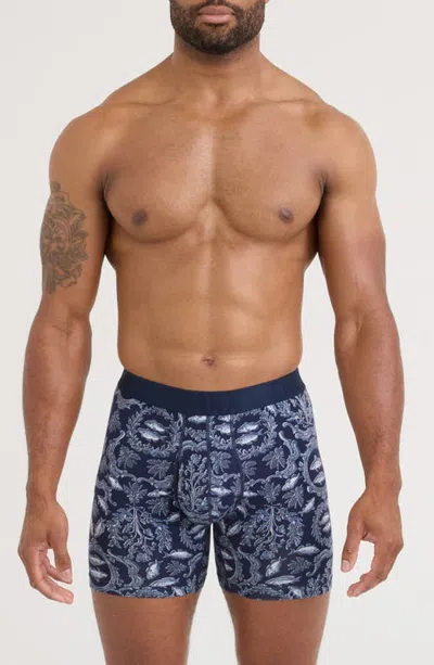 Saxx Droptemp™ Cooling Cotton Boxer Briefs In Blue