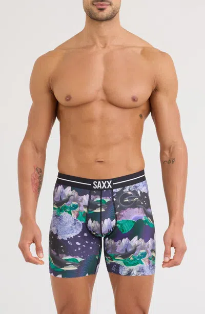Saxx Volt Breathable Sim Fit Mesh Boxer Briefs In Blue