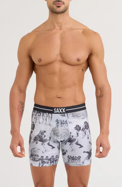 Saxx Volt Breathable Sim Fit Mesh Boxer Briefs In White