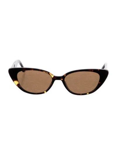 Pre-owned Scanlan Theodore Cat-eye Tinted Sunglasses In Brown