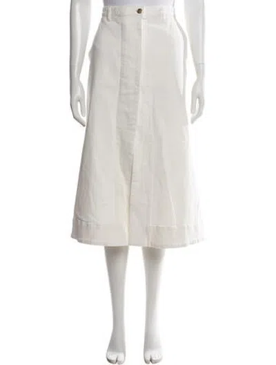 Pre-owned Scanlan Theodore Midi Length Skirt W/ Tags In Neutrals