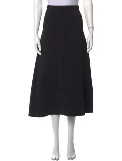 Pre-owned Scanlan Theodore Midi Skirt In Black