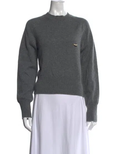 Pre-owned Schiaparelli 2026 Pierced Jumper Sweater W/ Tags In Grey