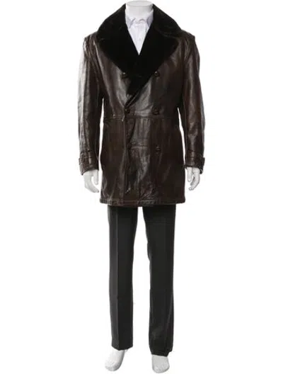 Pre-owned Schott Vintage Late 1970's - Early 1980's Overcoat In Brown