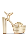 Schutz Keefa High Sandal In Platina