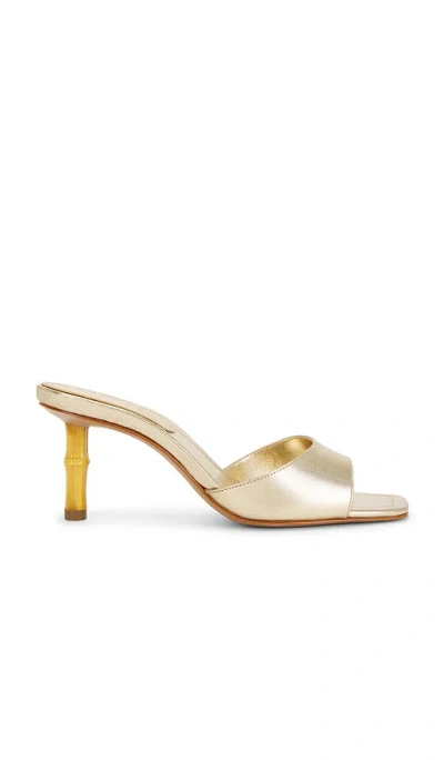 Schutz Leena Bamboo Sandal In Platina