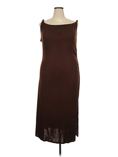 Pre-owned Scoop Casual Dress In Brown
