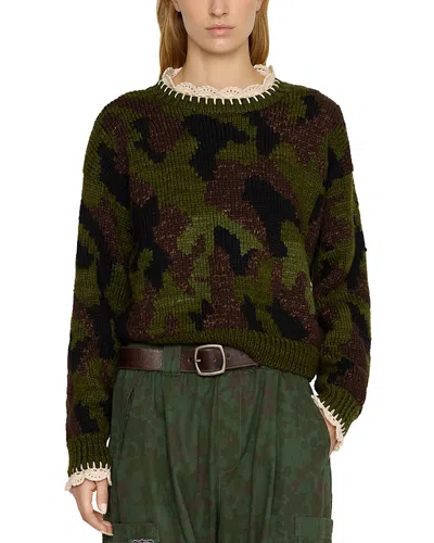Sea Channing Wool Crewneck Sweater In Green