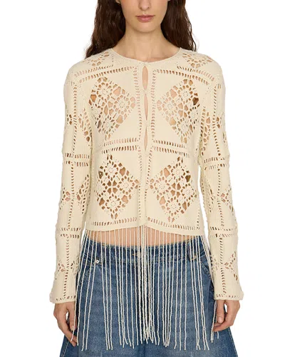 Sea Danica Crewneck Cardigan Sweater In Neutral