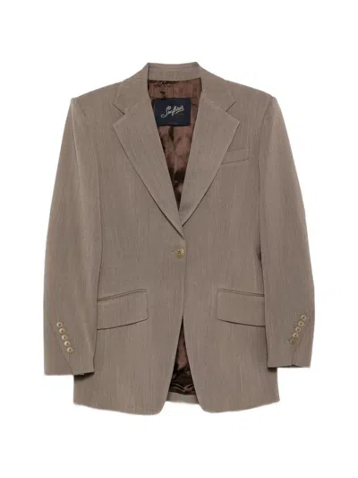 Seafarer Taupe Wool Jacket In Brown