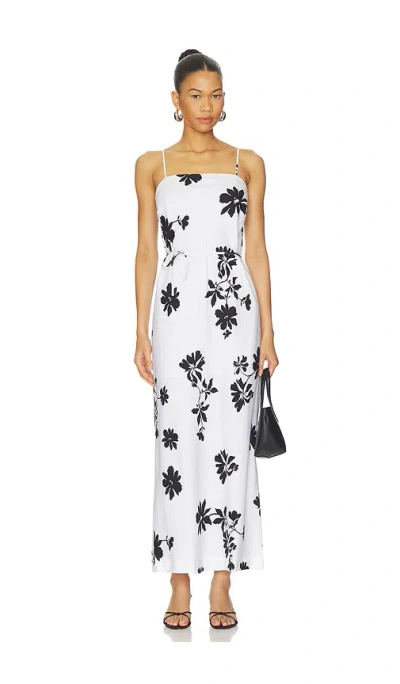 Seafolly May Flower Bias Cut Maxi Dress In White