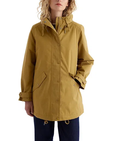 Seasalt Cornwall Porth Nanven Waterproof Coat In Gold