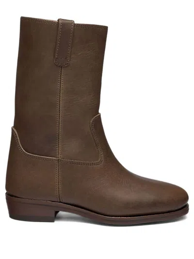 Sebago Ranch Woman Boots In Smooth Leather In Brown