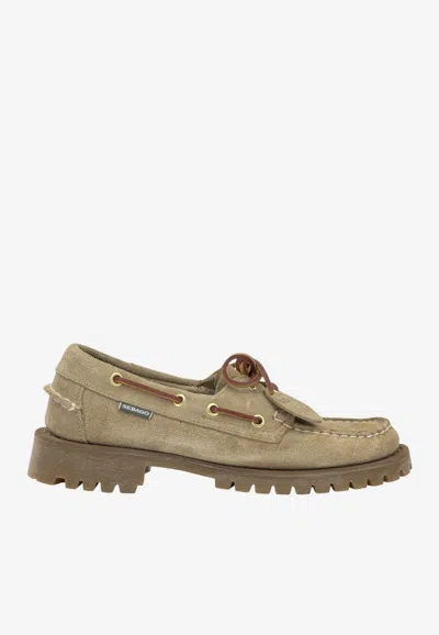 Sebago Ranger Artisan Suede Loafers In Beige